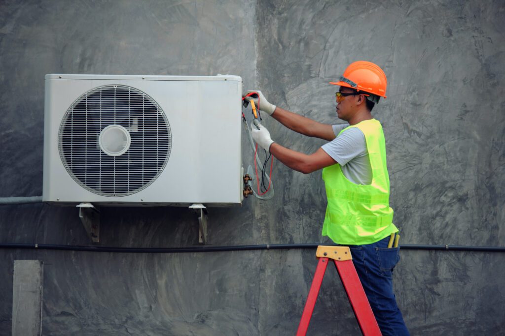 Air Conditioning Technician and A part of preparing to install n