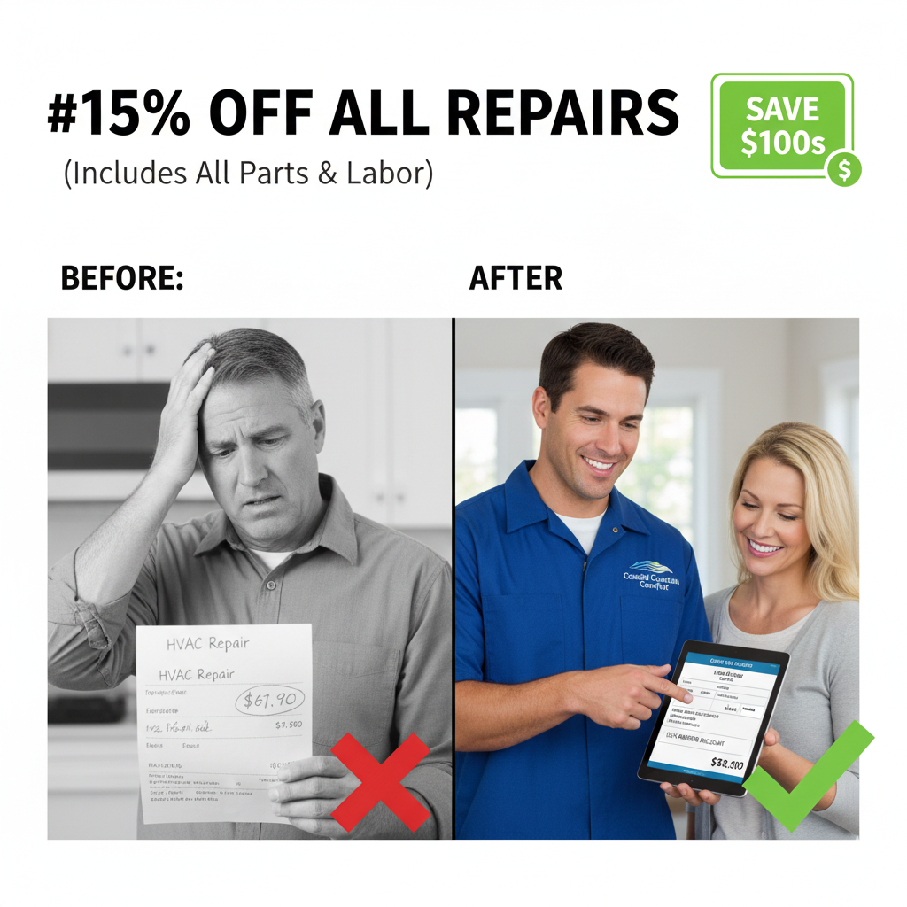 save 15% on all repairs